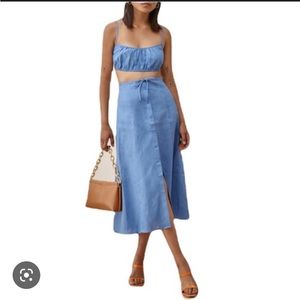 Reformation Linen Skirt Set